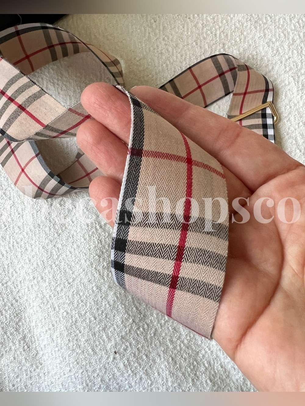 Tartan Check Print Fabric Purse Strap Replacement - Picture 5 of 5